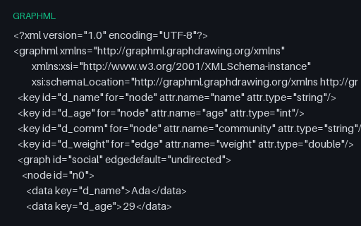 Preview of Social Network Graph (GraphML)