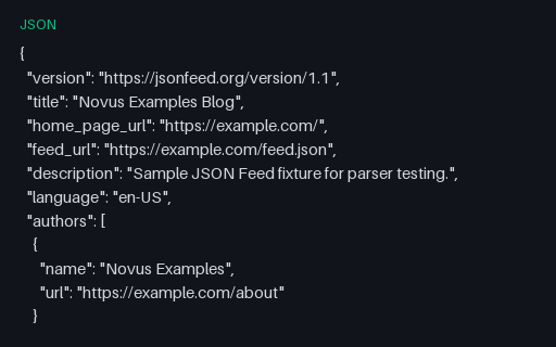 Preview of JSON Feed 1.1
