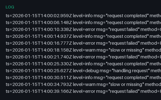 Preview of Structured Log: logfmt (log)