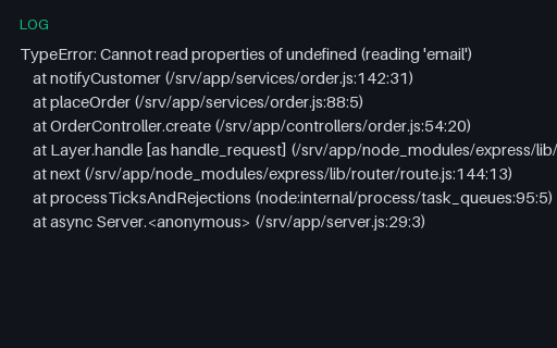 Preview of Node.js Stack Trace (log)