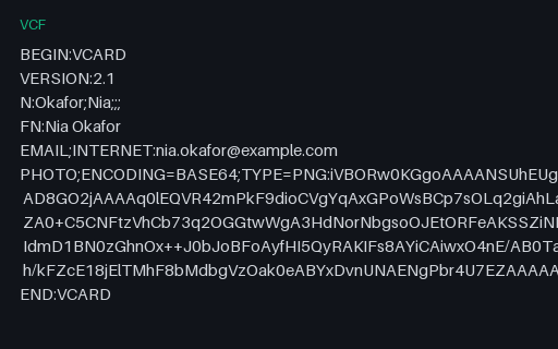 Preview of Embedded-Photo Contact - vCard 2.1
