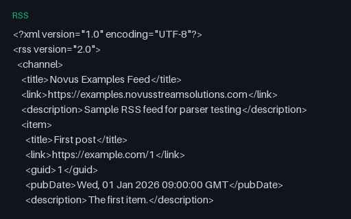Preview of RSS 2.0 Feed