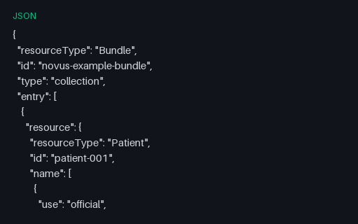 Preview of FHIR R4 Patient Bundle (JSON)