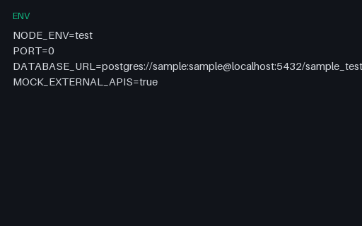 Preview of Environment File: Testing (.env)