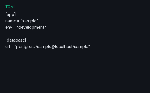 Preview of App Config (TOML)