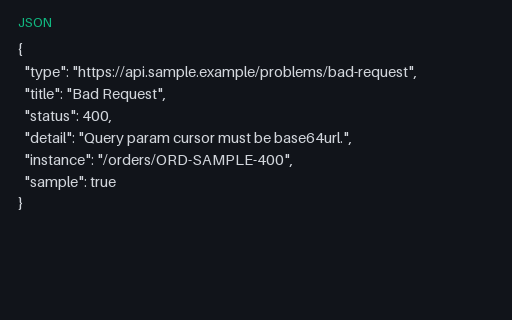 Preview of API Problem+JSON: Bad Request (400)