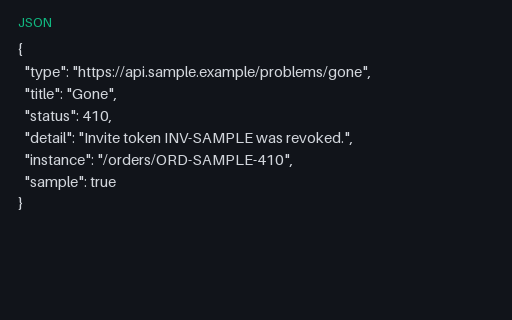 Preview of API Problem+JSON: Gone (410)