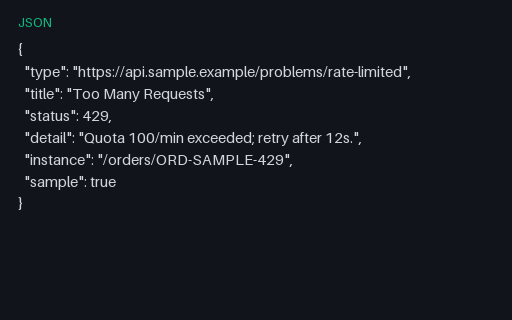 Preview of API Problem+JSON: Too Many Requests (429)