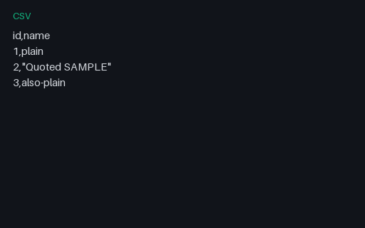 Preview of CSV Edge: Mixed Quoting