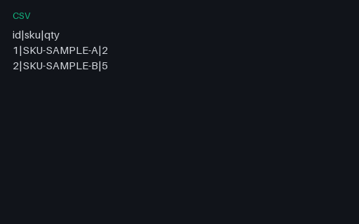 Preview of CSV Edge: Pipe Delimited