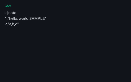 Preview of CSV Edge: Quoted Embedded Comma