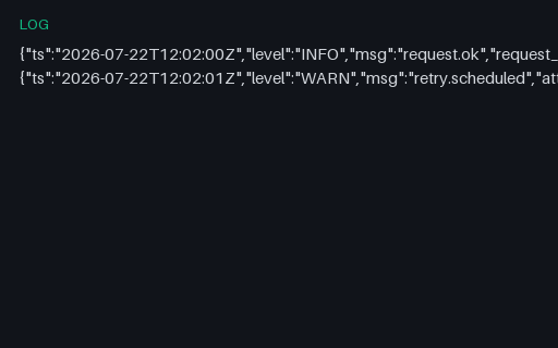 Preview of Log Sample: App Json Structured