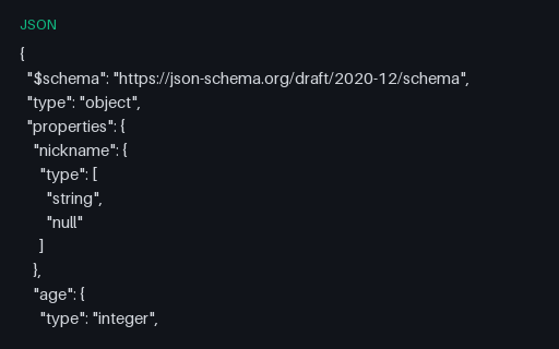 Preview of JSON Schema Edge: Nullable Optional