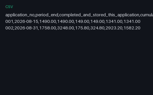 Preview of Pine Property Services: Retainage ledger