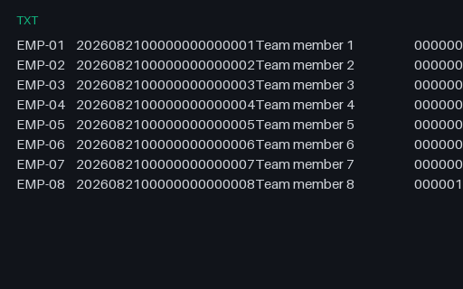 Preview of Cobalt Operations Team: Fixed-width bank payment file