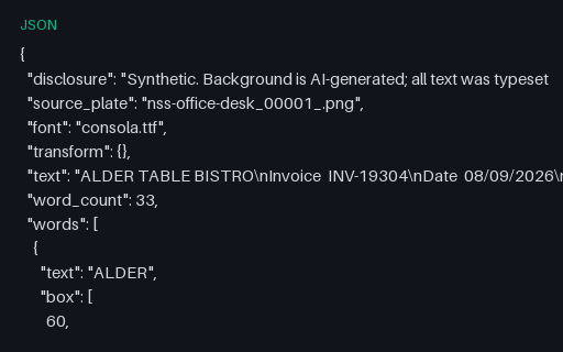 Preview of invoice (undistorted) ground truth