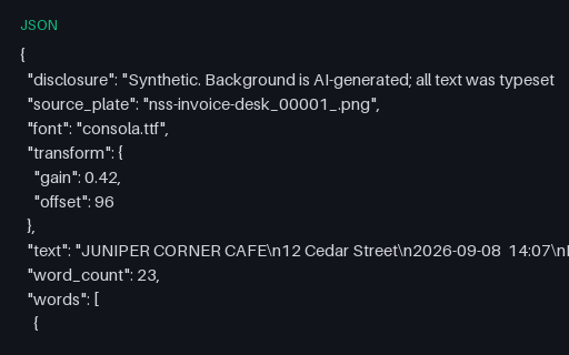 Preview of receipt (low contrast) ground truth