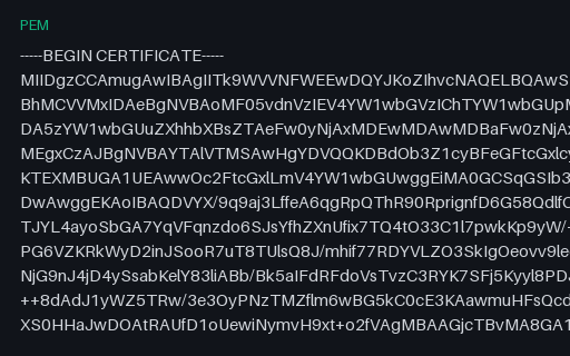 Preview of X.509 Certificate (PEM)