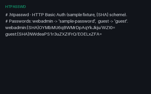 Preview of htpasswd (HTTP Basic Auth)