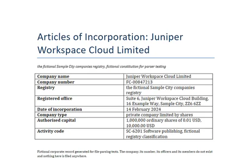 Preview of Juniper Workspace Cloud: Articles of incorporation (DOCX)