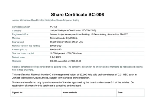 Preview of Juniper Workspace Cloud: Share certificate SC-006