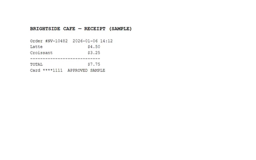 Preview of OCR Domain: POS Receipt (Searchable PDF)