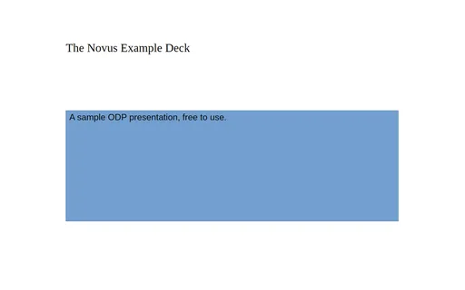 Preview of ODP: OpenDocument Presentation