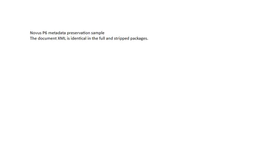 Preview of DOCX with Core and Custom Properties