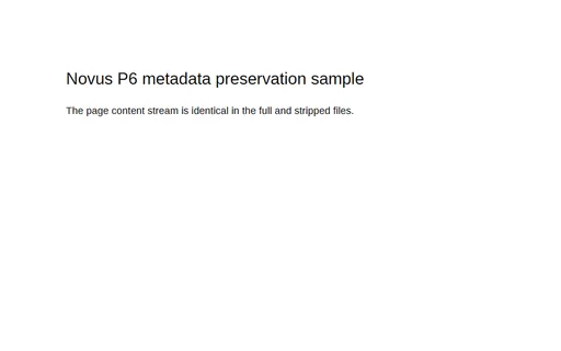 Preview of PDF with Info Dictionary and XMP
