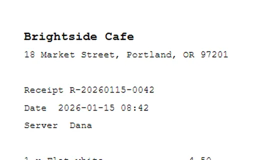 Preview of Store Receipt: Searchable PDF