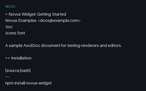 Preview of AsciiDoc Guide (ADOC source)