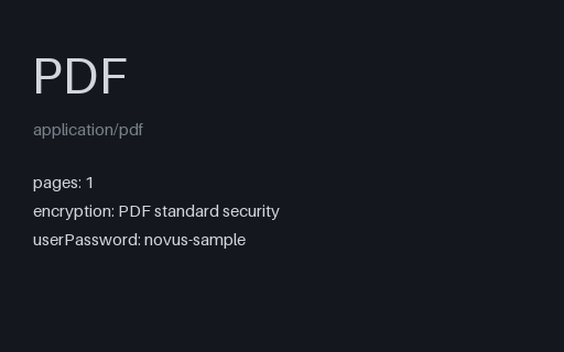 Preview of Password-protected PDF (encrypted)