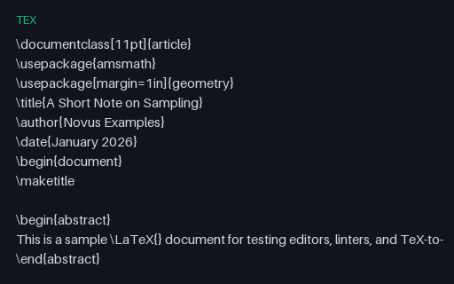 Preview of LaTeX Article (TEX source)