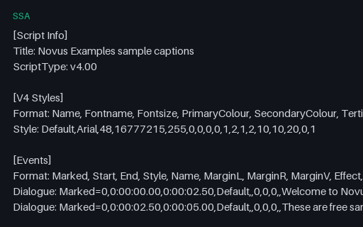 Preview of SSA Subtitles (SubStation Alpha)