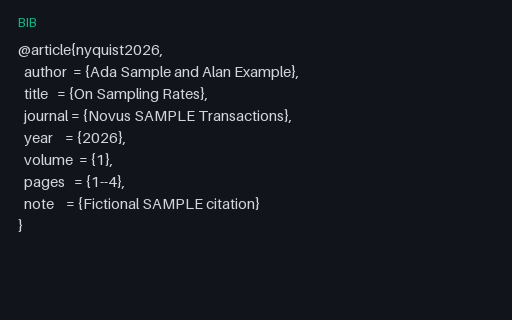 Preview of BibTeX: On Sampling Rates (.bib)