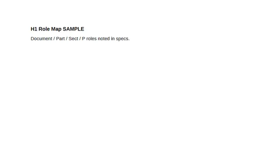 Preview of Tagged PDF SAMPLE: Role Map