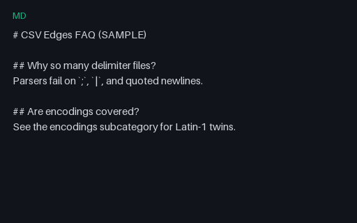 Preview of Markdown FAQ: Csv Edges