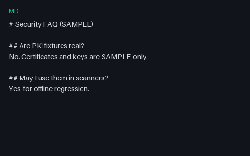 Preview of Markdown FAQ: Security