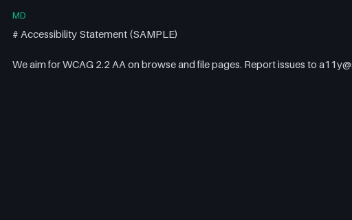 Preview of Legal Markdown: Accessibility Statement