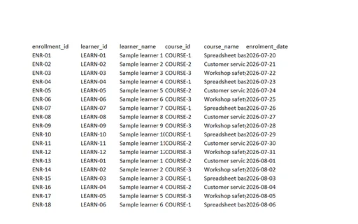 Preview of Fieldnote Learning Centre: Enrolment workbook