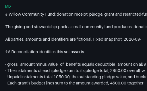 Preview of Willow Community Fund: Document set README