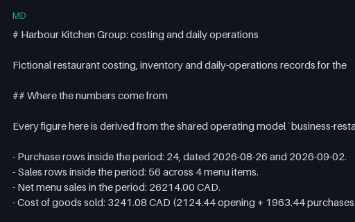 Preview of Harbour Kitchen Group: Folder guide and deliberate-defect index