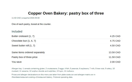 Preview of Copper Oven Bakery: Pastry box of three