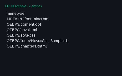 Preview of EPUB 3 - Embedded Font, Intentionally Invalid (obfuscation not declared)