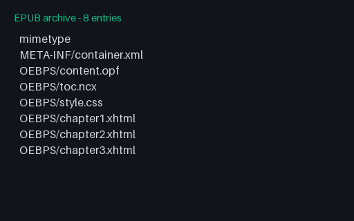Preview of EPUB 3 - Intentionally Invalid (NCX only, no navigation document)