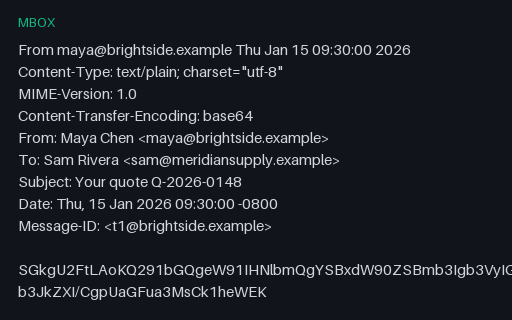 Preview of MBOX Mailbox (three-message thread)