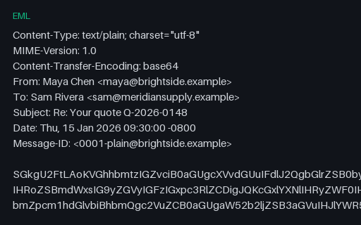 Preview of Plain-Text Email (EML)