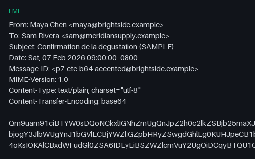 Preview of EML, Base64: Accented UTF-8 Body