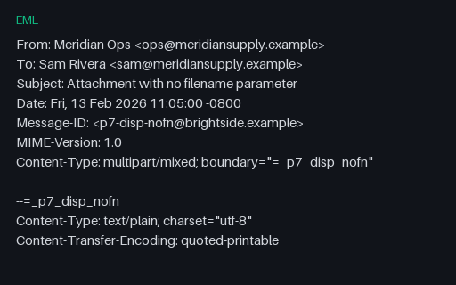 Preview of EML: Attachment With No Filename At All
