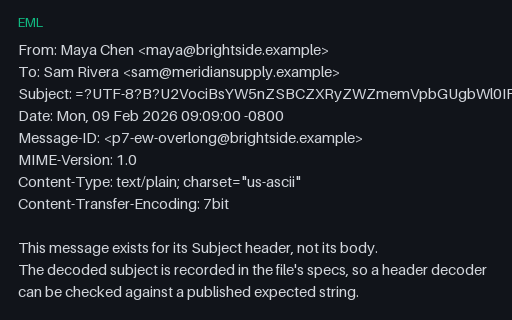 Preview of EML: Encoded-Word Longer Than the 75-Character Limit